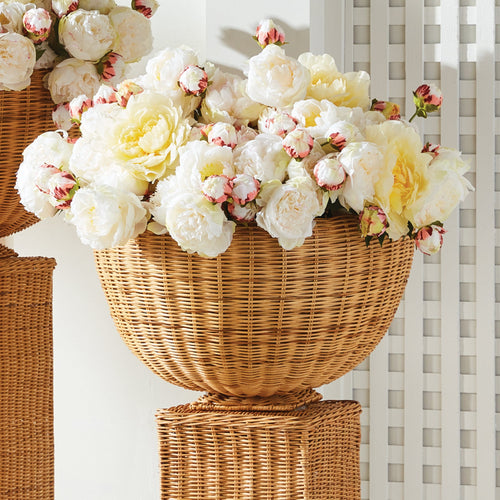 Rattan Bowls & Pedestals