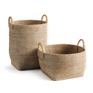 BURMA RATTAN ORCHARD BASKETS, SET OF 2