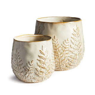 FROND POTS, SET OF 2