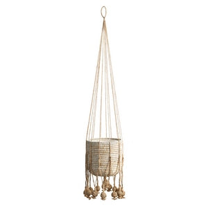 GAIA JUTE HANGING BASKET 11.75"