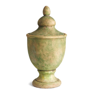 WEATHERED GARDEN LIDDED URN LARGE