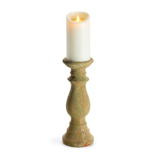 WEATHERED GARDEN CANDLE STAND 13"