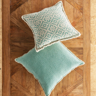 WOVEN FRINGED SQUARE PILLOW