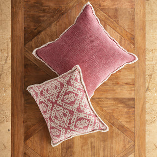 WOVEN FRINGED SQUARE PILLOW