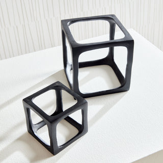 CUBIST SCULPTURES, SET OF 2