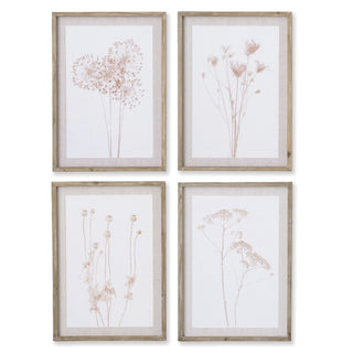 STYLIZED BOTANICAL PRINTS, SET OF 4