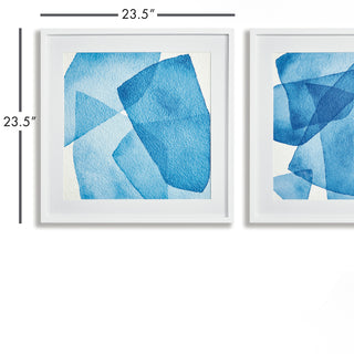 ABSTRACT WATERCOLOR PRINTS, SET OF 2