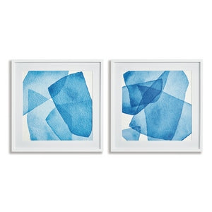 ABSTRACT WATERCOLOR PRINTS, SET OF 2