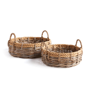 SONOMA LOW BASKETS, SET OF 2