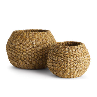 SEAGRASS PLANT BASKETS, SET OF 2