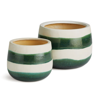 LIA HAND-PAINTED POTS, SET OF 2