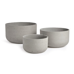 CONCRETELITE TERRANEA WIDE POTS, SET OF 3