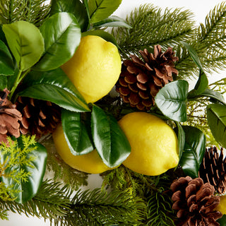 LEMON & MIXED BOTANICALS WREATH 26"