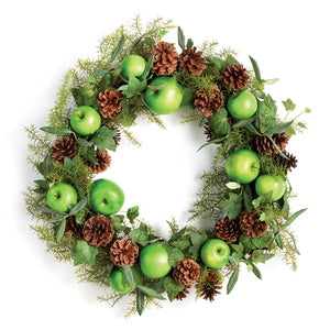 APPLE & MIXED BOTANICALS WREATH 24"