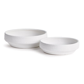 COLTON DECORATIVE LOW BOWLS, SET OF 2