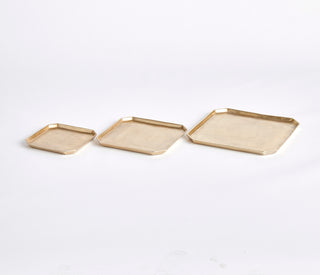 DEZI SQUARE SERVING TRAYS, SET OF 3