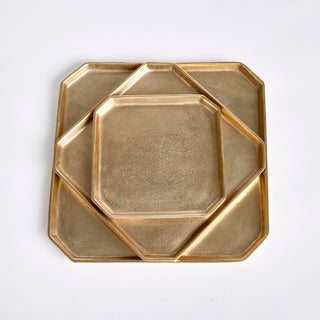 DEZI SQUARE SERVING TRAYS, SET OF 3