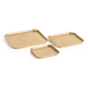 DEZI SQUARE SERVING TRAYS, SET OF 3