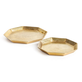 DEZI OCTAGONAL SERVING TRAYS, SET OF 2