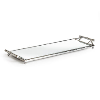 DAPHNE NARROW MIRRORED TRAY WITH HANDLES