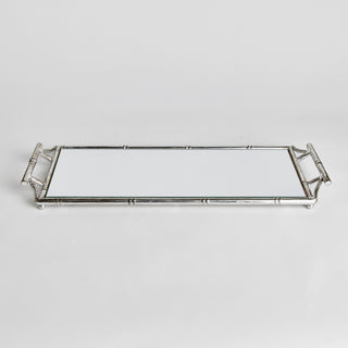 DAPHNE NARROW MIRRORED TRAY WITH HANDLES