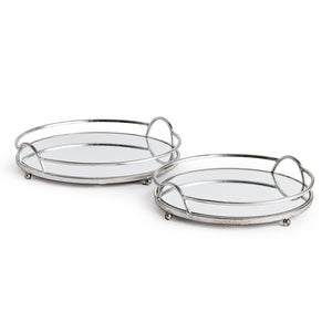 HUDSON MIRRORED TRAYS, SET OF 2