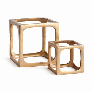 CUBIST SCULPTURES, SET OF 2