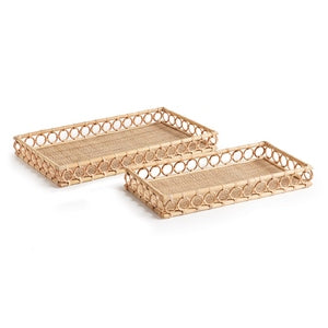 NINETTE RECTANGULAR TRAYS, SET OF 2