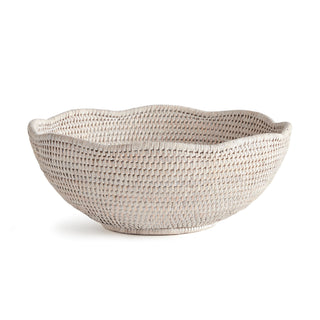 BURMA RATTAN SCALLOPED EDGE BOWL