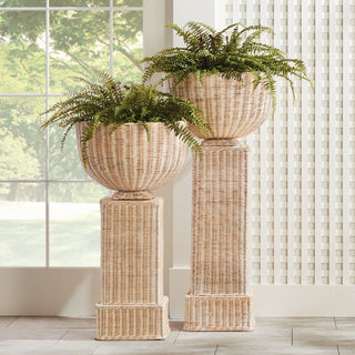 CHARLESTON RATTAN PEDESTAL TALL