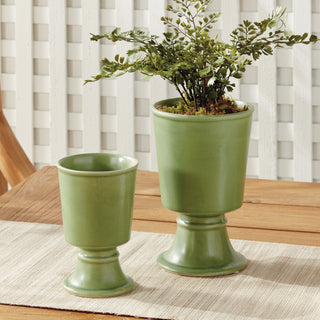 KELCY FOOTED CACHEPOTS, SET OF 2