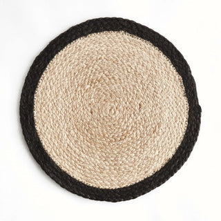 JUTE COIL ROUND PLACEMATS, SET OF 8