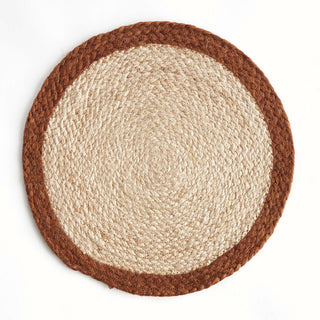 JUTE COIL ROUND PLACEMATS, SET OF 8