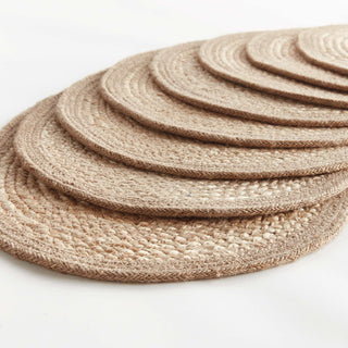 JUTE COIL OVAL PLACEMATS, SET OF 8