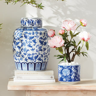 BARCLAY BUTERA DYNASTY BLOSSOM LIDDED JAR