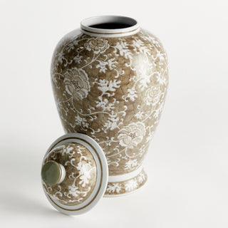PROVINCE LOTUS LIDDED GINGER JAR