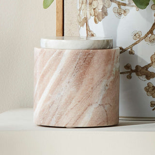 JAQUELINE MARBLE ROUND LIDDED BOX SHORT