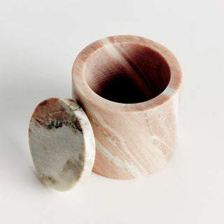 JAQUELINE MARBLE ROUND LIDDED BOX SHORT