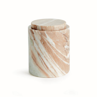 JAQUELINE MARBLE ROUND LIDDED BOX TALL