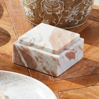 JAQUELINE MARBLE SQUARE LIDDED BOX SHORT
