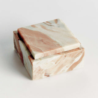 JAQUELINE MARBLE SQUARE LIDDED BOX SHORT