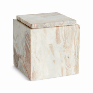 JAQUELINE MARBLE SQUARE LIDDED BOX TALL