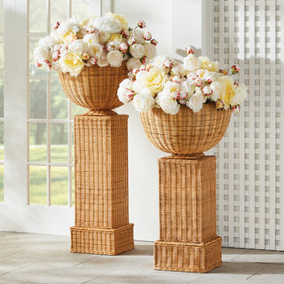 CHARLESTON RATTAN PEDESTAL TALL