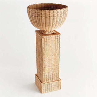 CHARLESTON RATTAN PEDESTAL TALL