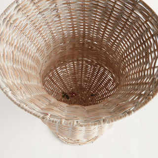 CHESAPEAKE RATTAN FOOTED URN TALL