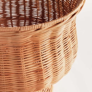 CHESAPEAKE RATTAN FOOTED URN WIDE