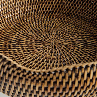 BURMA RATTAN FOOTED BOWL