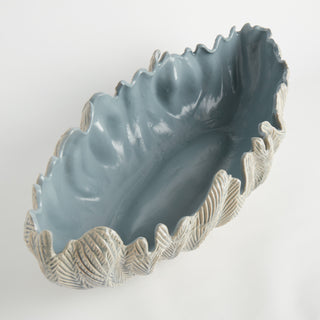 WINSLOW DECORATIVE OVAL BOWL - LIGHT BLUE
