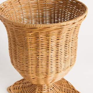 CHESAPEAKE RATTAN FOOTED URN NARROW