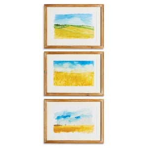 EUROPEAN LANDSCAPE PRINTS, SET OF 3